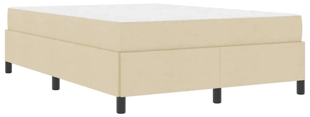 vidaXL Κρεβάτι με ελατήρια Κρέμα 140 x 190 cm