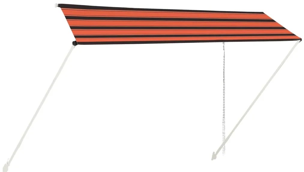 vidaXL Τέντα Συρόμενη Πορτοκαλί / Καφέ 350 x 150 εκ.