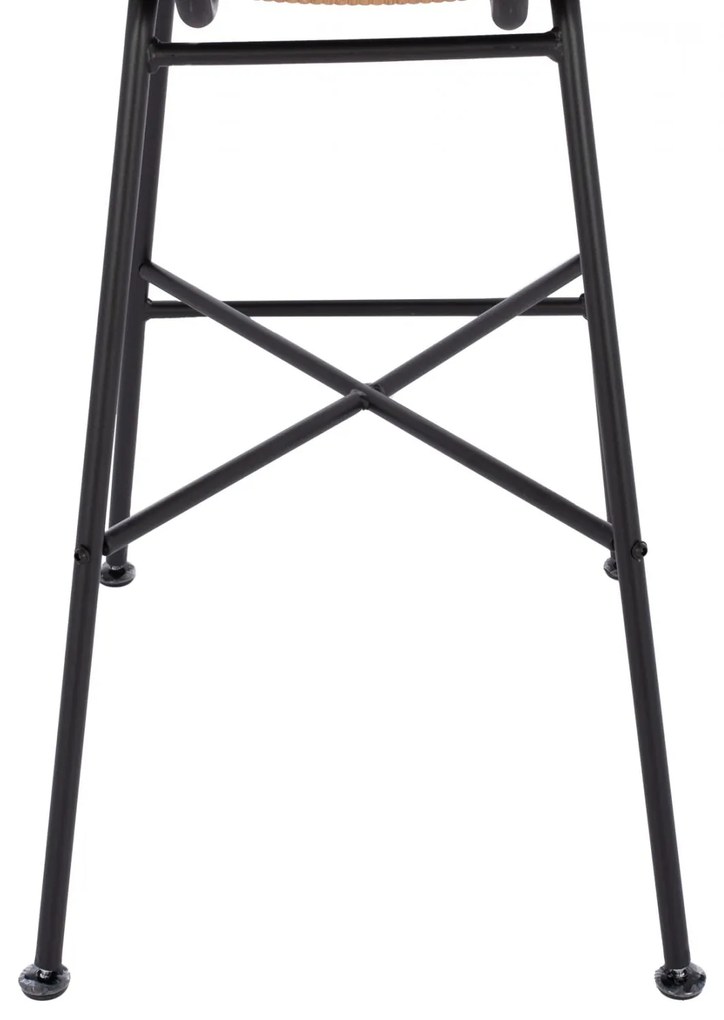 Σκαμπό μεταλλικό eddie με μαξιλάρι με wicker μπες 45x46.5x115Υ εκ. 45x46.5x115 εκ.