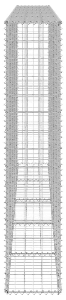 Συρματοκιβώτιο Τοίχος 300x30x150 εκ. Γαλβαν.Χάλυβας + Καλύμματα - Ασήμι