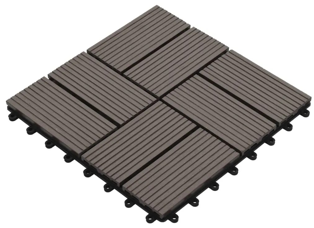 vidaXL Πλακάκια Deck 22 τεμ. Σκούρο Καφέ 30 x 30 εκ. 2 μ² από WPC