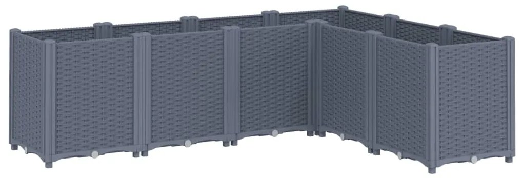 vidaXL Ζαρντινιέρα Κήπου Μπλε Γκρι 160x120x53 εκ. Πολυπροπυλένιο