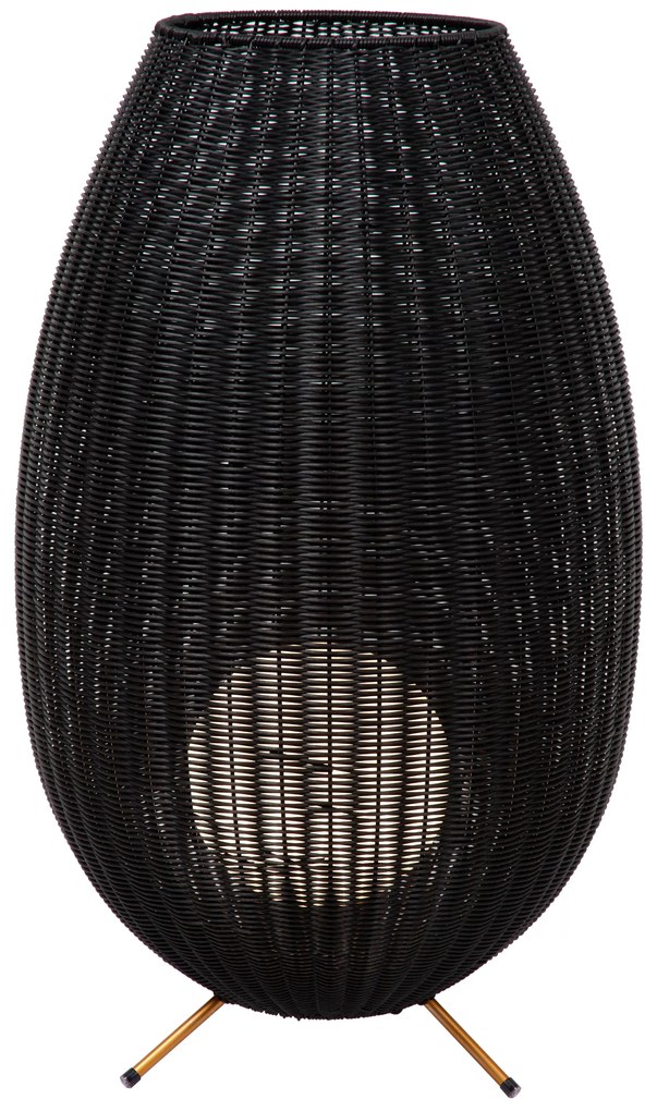 Φωτιστικό Επιδαπέδιο Lucide 03843-80-30 COLIN IP44 Μαύρο Ματ (Black Mat)|Χρυσό Χρώμα (Gold Coloured) 3000 K
