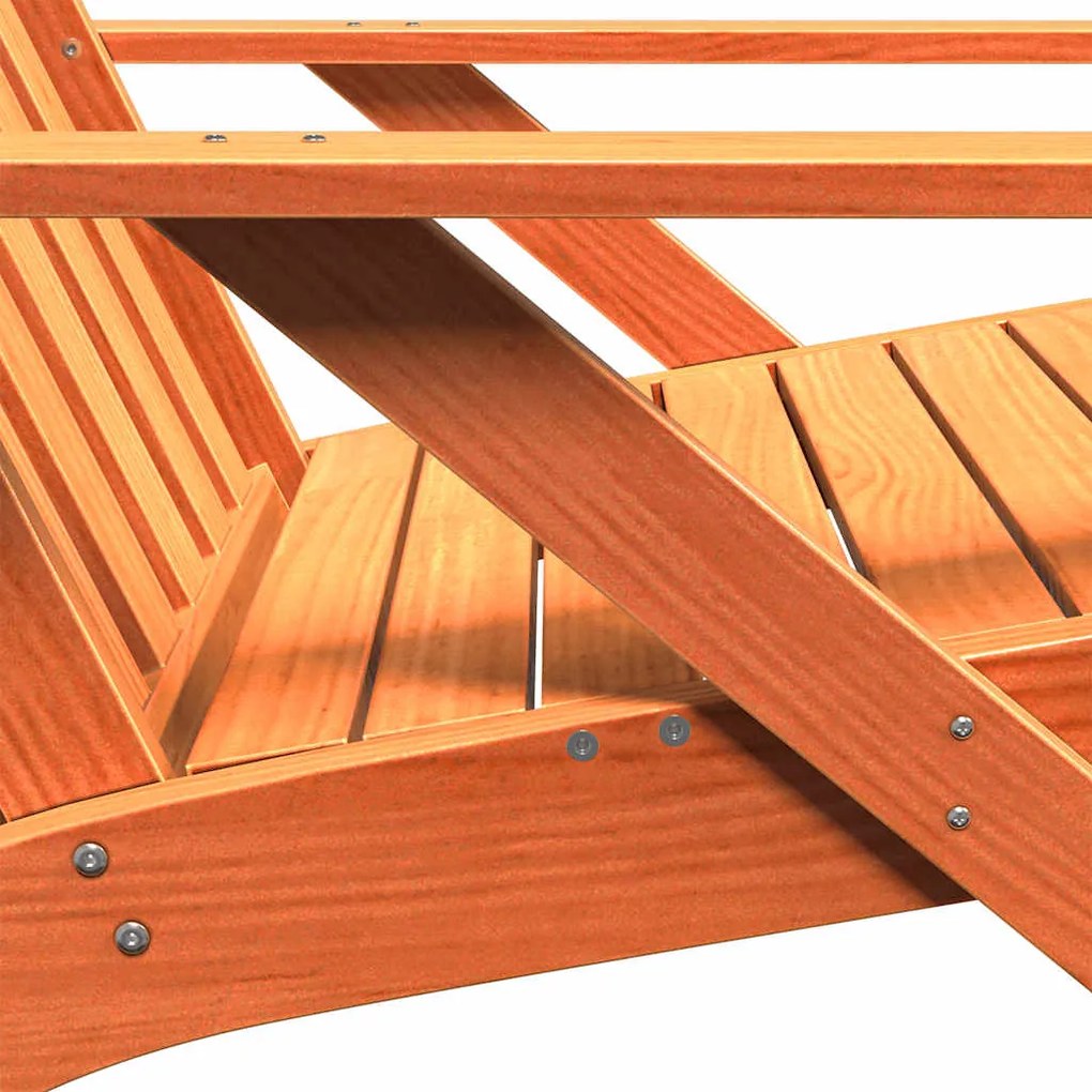 Καρέκλες Adirondack κήπου 2 τεμάχια κερί καφέ 75x77x77 cm - Καφέ