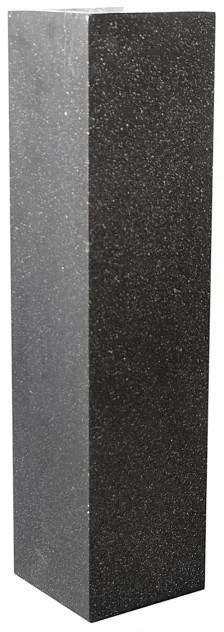 Supergreens Ανθοστήλη Πήλινη ''Terazzo'' Μαύρο M 28x28x100 εκ.