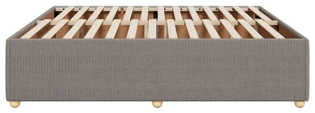 vidaXL Σκελετός Κρεβατιού Χωρίς Στρώμα Taupe 180x200 εκ. Υφασμάτινο