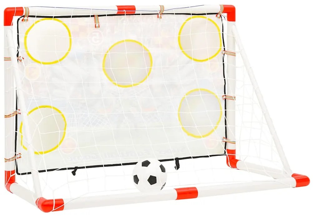 vidaXL Παιδικό Σετ Τέρμα Ποδοσφαίρου με Τοίχο 120 x 51 x 77,5 εκ.