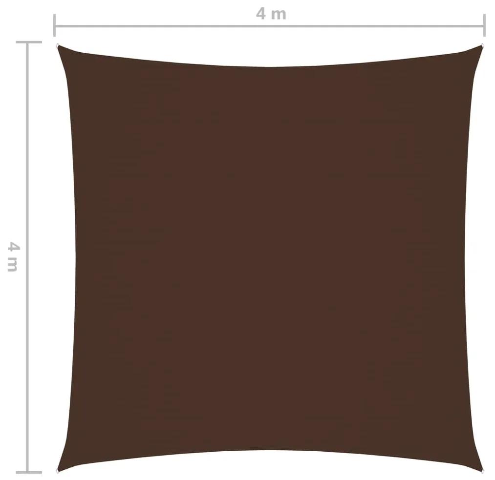 vidaXL Πανί Σκίασης Τετράγωνο Καφέ 4 x 4 μ. από Ύφασμα Oxford