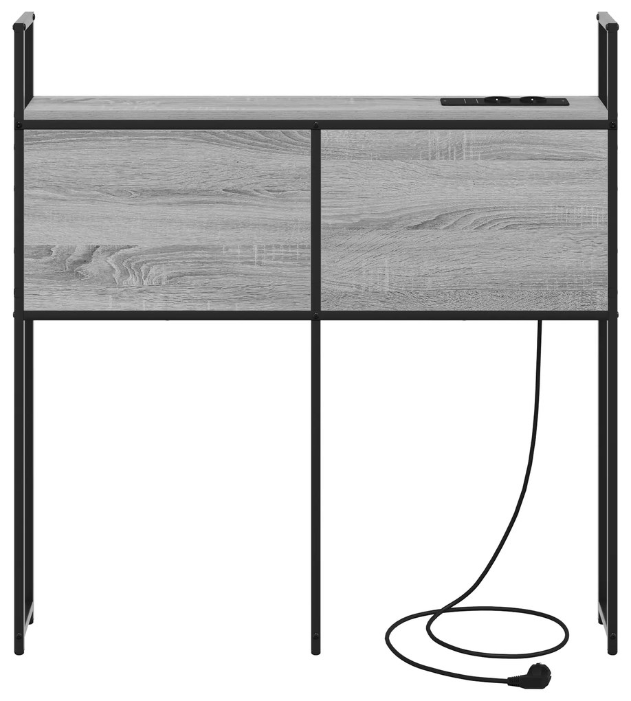 vidaXL Κεφαλάρι Αποθήκης Γκρι sonoma 90 cm Επεξεργασμένο ξύλο