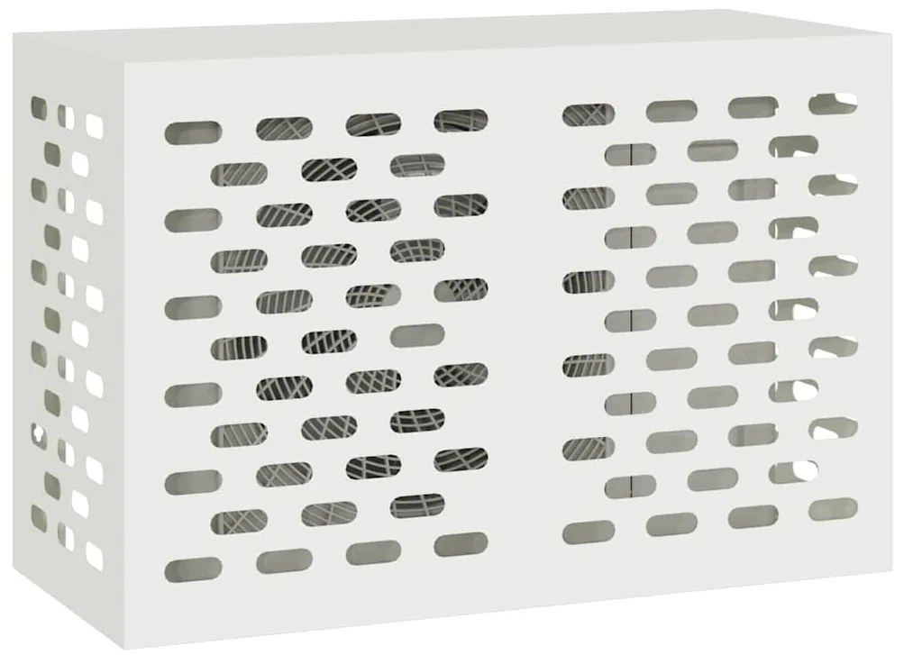 vidaXL Κάλυμμα κλιματιστικού Λευκό 90 x 40 x 60 εκ Ατσάλι