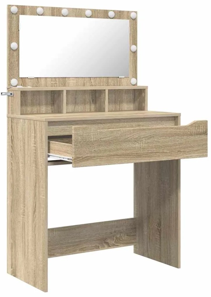 vidaXL Τραπέζια Ντυσίματος Κρεβατοκάμαρας με συρτάρι Δρύς Sonoma