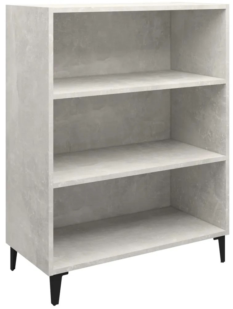 vidaXL Ντουλάπι Γκρι Σκυροδέματος 69,5x32,5x90 εκ. Επεξεργασμένο Ξύλο