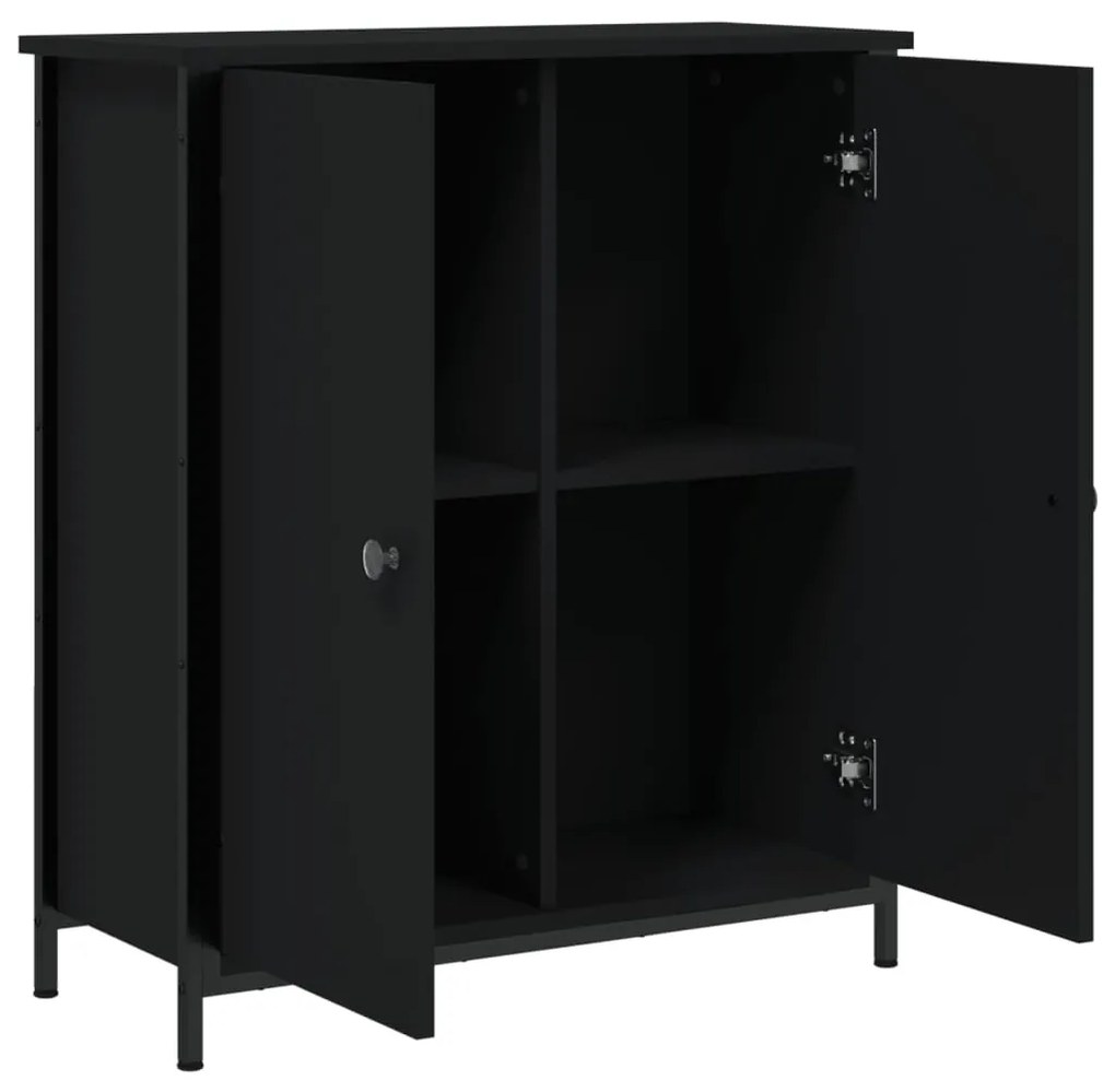vidaXL Ντουλάπι Μαύρο 70 x 30 x 80 εκ. από Επεξεργασμένο Ξύλο