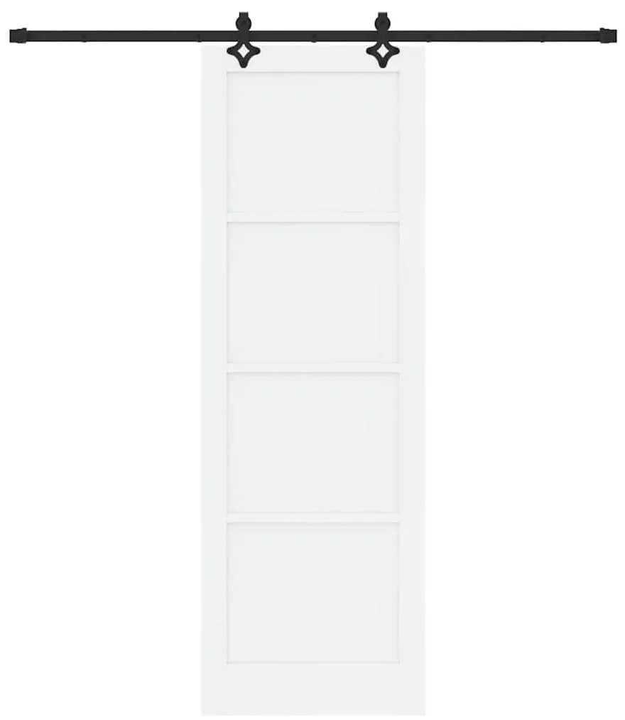 vidaXL Σετ Συρόμενης Πόρτας ORKDAL Λευκό και μαύρο 78 x 232 cm