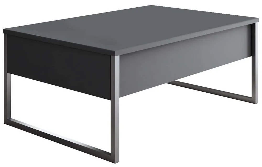 Τραπέζι Σαλονιού Luxe 618BLY1350 90x60x40cm Anthracite-Silver
