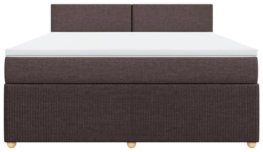 ΚΡΕΒΑΤΙ BOXSPRING ΜΕ ΣΤΡΩΜΑ ΣΚΟΥΡΟ ΚΑΦΕ 180X200 ΕΚ ΥΦΑΣΜΑΤΙΝΟ 3289831