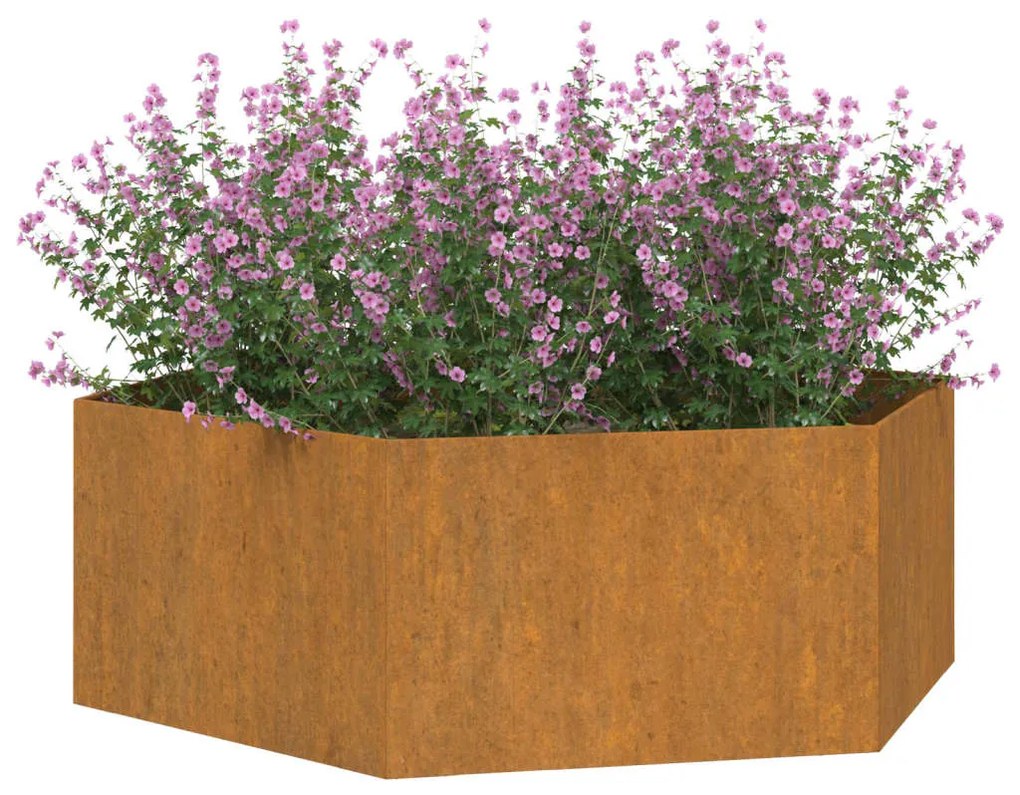 vidaXL Ζαρντινιέρα Σκουρ. 138 x 120 x 45εκ. Ατσάλι Σκληρυθέν στον Αέρα