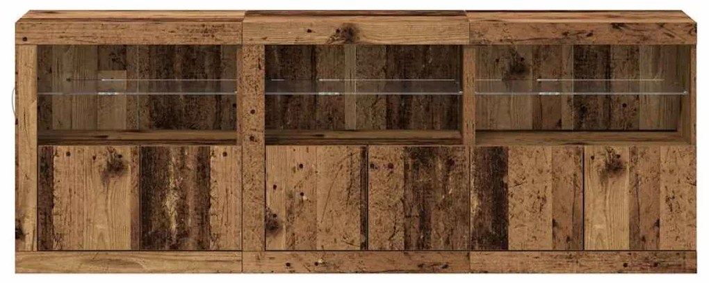 vidaXL Πλαϊνό γραφείο Παλαιό ξύλο 181.5 x 37 x 67 εκ.