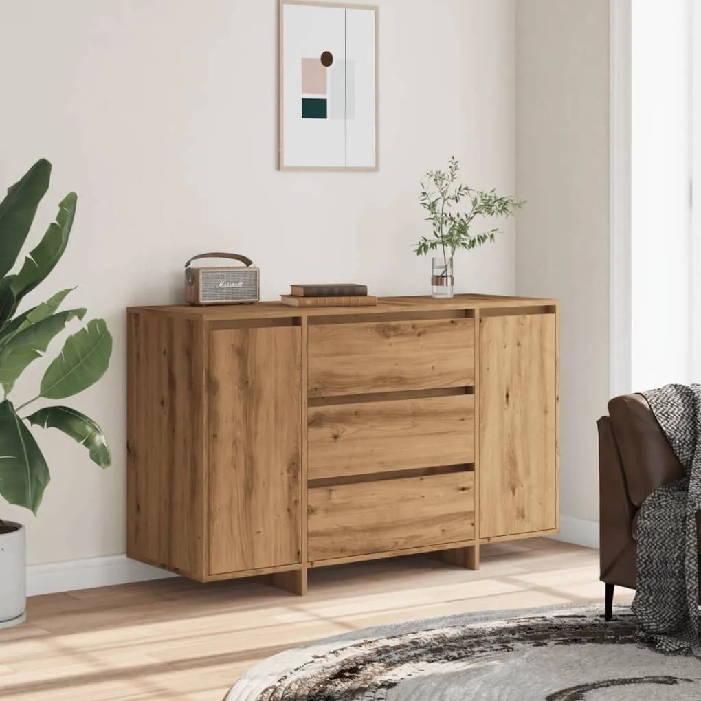 vidaXL Σκευοθήκη Δρυς τεχνίτης 120x41x75 cm Κατασκευασμένο ξύλο