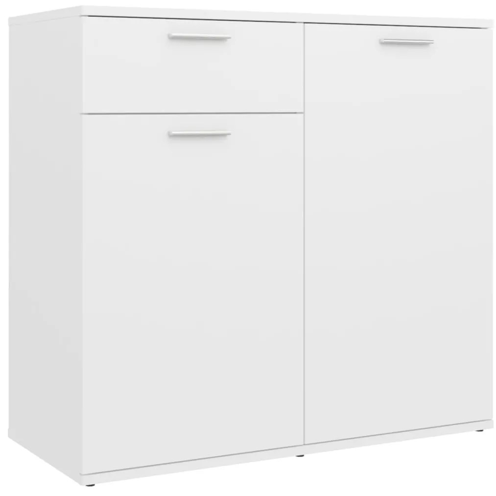 vidaXL Ντουλάπι με Συρτάρι Λευκό 80 x 36 x 75 εκ. από Επεξ. Ξύλο