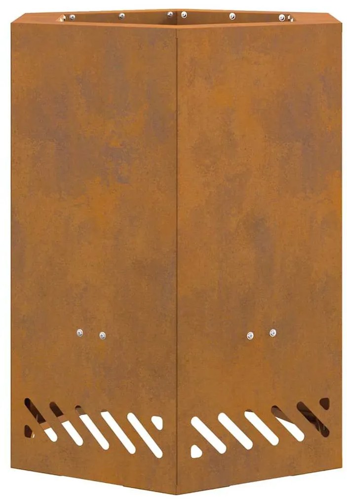 vidaXL Φωτιά Καφέ 38 x 38 x 51 cm Ατσάλι σκληρυθέν στον αέρα