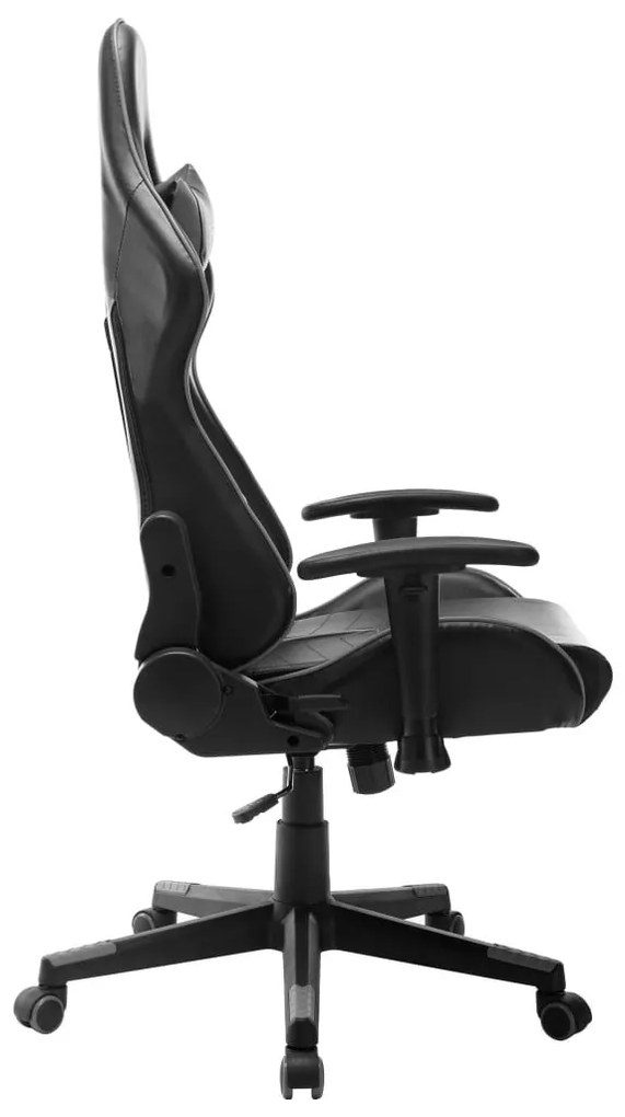 Καρέκλα Gaming Μαύρη / Γκρι από Συνθετικό Δέρμα - Πολύχρωμο