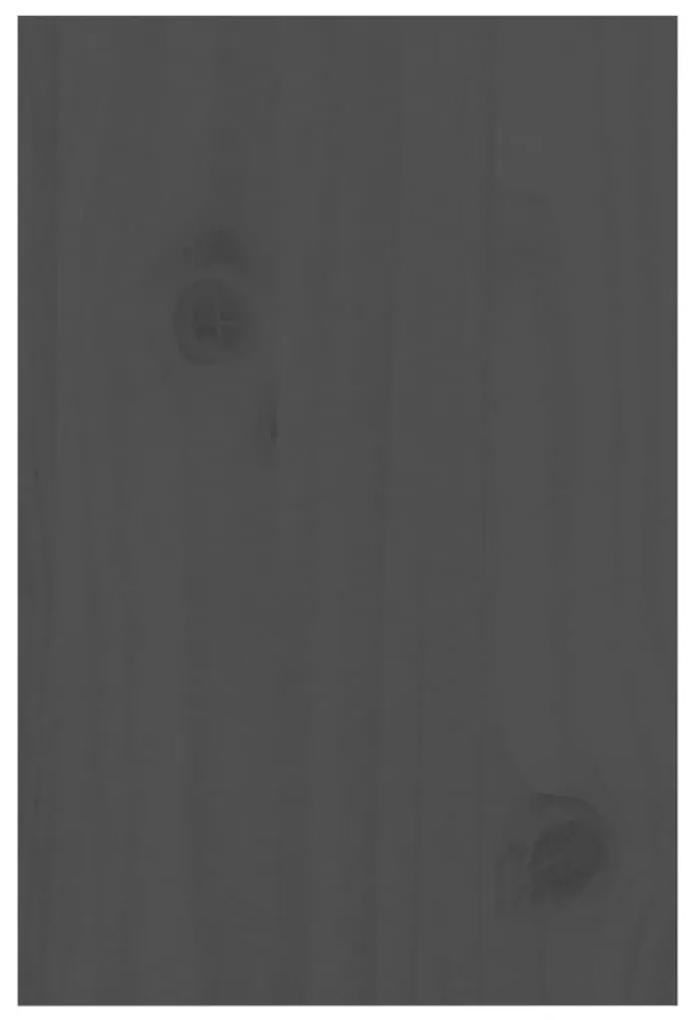 Βάση Οθόνης Γκρι 81x20x30 εκ. από Μασίφ Ξύλο Πεύκου - Γκρι