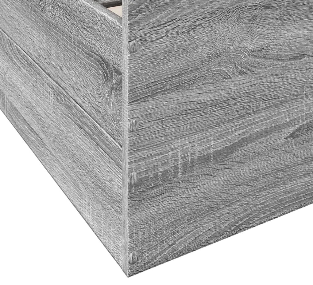 vidaXL Πλαίσιο Κρεβατιού με Συρτάρια Γκρι Sonoma 90x190εκ. Επεξ. Ξύλο