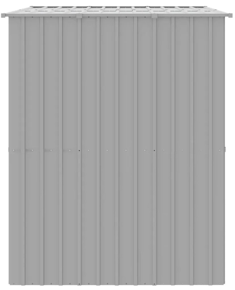 vidaXL Σπιτάκι Σκύλου με Οροφή Αν. Γκρι 214x153x181 εκ Γαλβαν. Χάλυβας