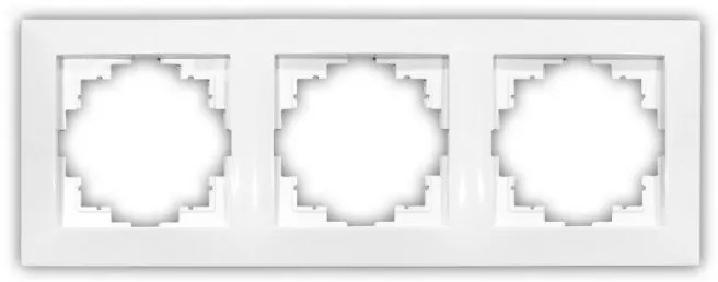 Πλαίσιο Διακόπτη Πρίζας Τριπλό Lumen-15-0320-Λευκό 15-0320