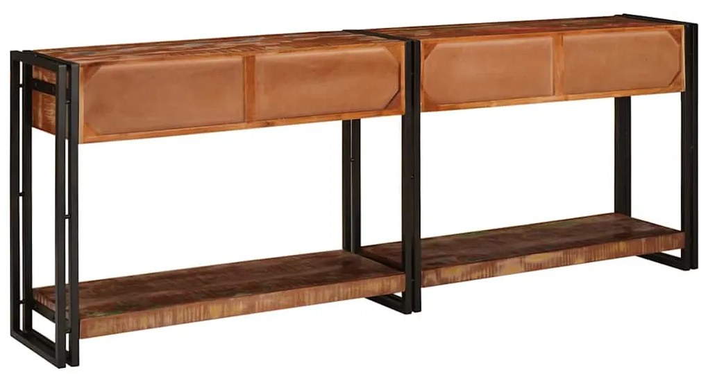 vidaXL Τραπέζι κονσόλας Άλλο 2 pcs Πολύχρωμο Μασίφ ανακυκλωμένο ξύλο