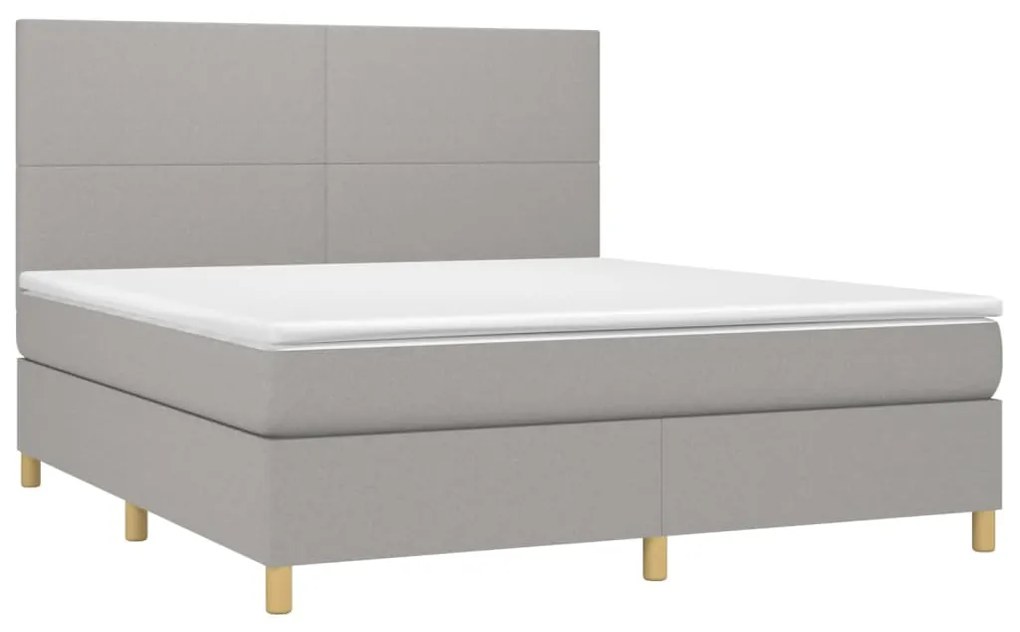 vidaXL Κρεβάτι Boxspring με Στρώμα Αν. Πράσινο 160x200εκ Υφασμάτινο