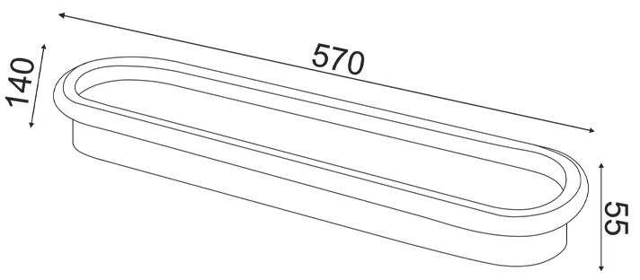 ΟΡΟΦΗΣ Φ/Σ LED 33W DIM CCT 3300LM SOLO ΜΕΤΑΛΛΙΚΟ ΛΕΥΚΟ IP20 57X14X6CM - BR20LEDC57WHDCCT