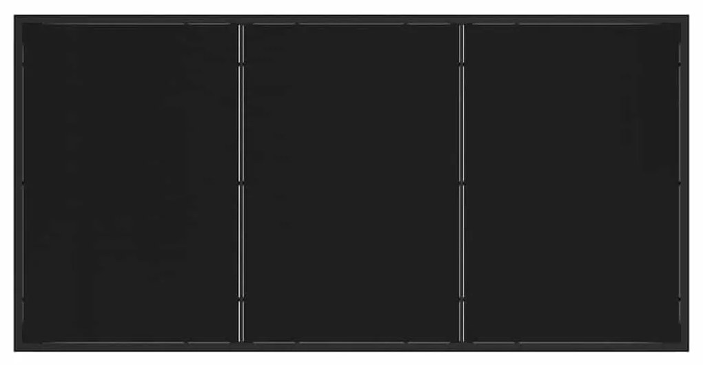 vidaXL Σέτ φαγητού για κήπο 5 pcs Μαύρο Χάλυβας με επίστρωση πούδρας