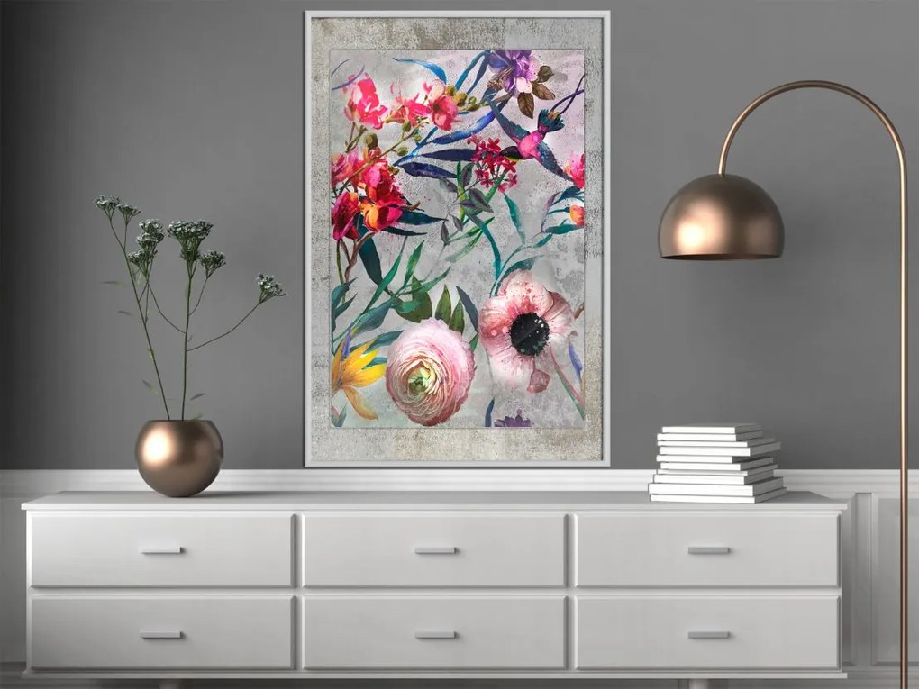 Αφίσα - Scattered Flowers - 20x30 - Χρυσό - Χωρίς πασπαρτού