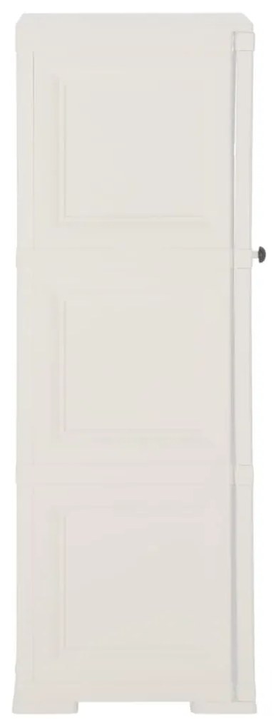 Πλαστικό Ντουλάπι Angora Λευκό 40 x 43 x 125εκ. με Σχέδιο Ξύλου - Λευκό