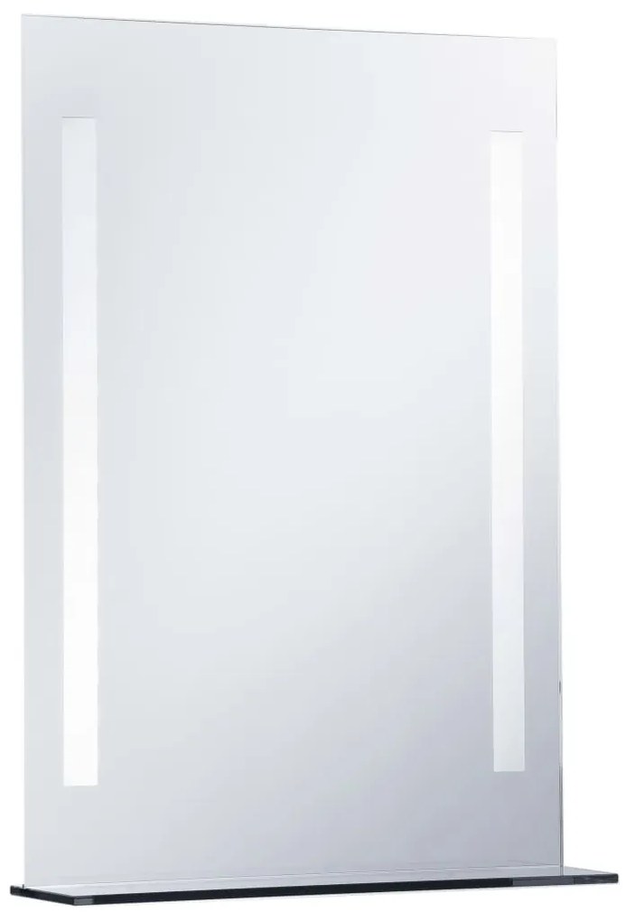 vidaXL Καθρέφτης Μπάνιου Τοίχου με LED & Ράφι 50 x 70 εκ.