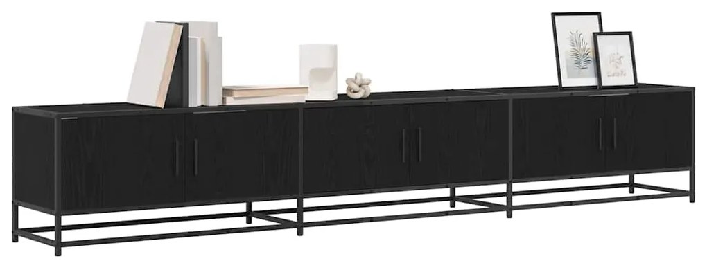 vidaXL Ντουλάπι TV Μαύρη δρυς 240 x 35 x 41 εκ Επεξεργασμένο ξύλο