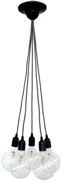Κρεμαστό φωτιστικό KA-01 5/L BLACK CABLE Heronia 31-0172