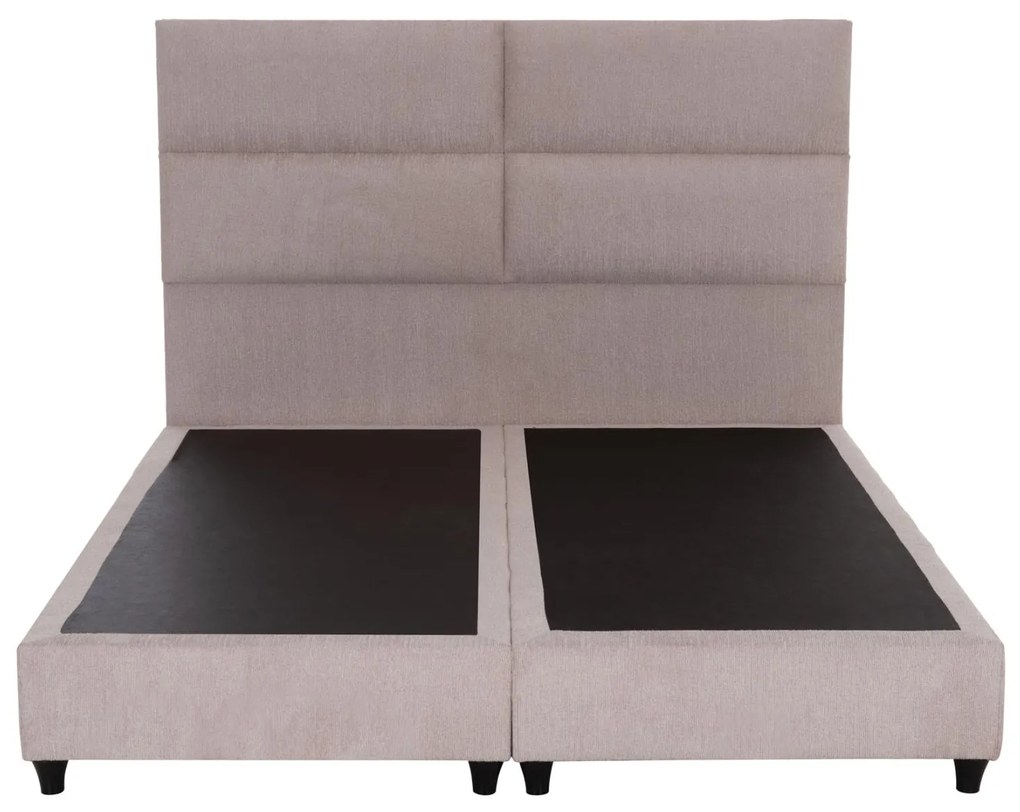 Επενδυμένο Κρεβάτι MILO Διπλό με Μπέζ Ύφασμα 160x200εκ. 160x202x136 εκ.