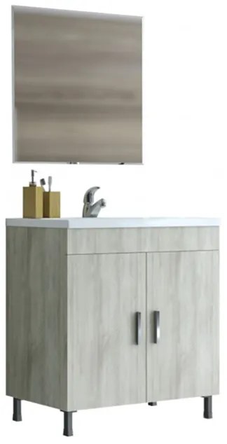 DROP Σετ επιδαπέδιου επίπλου μπάνιου, Roma 80, Slim, Beige, Drop DROP986663