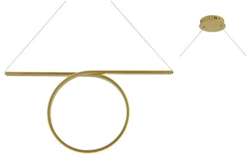 Φωτιστικό Οροφής - Ράγα Led HM98LEDP88BR 43W 3000K 2580lm 88Χ17ΧΗ120 Brass Aca Decor Aluminium