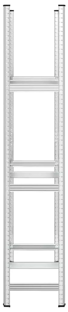 vidaXL Ράφι ελαστικών 3 επιπέδων Ασημί 110x40x200 cm Ατσάλι