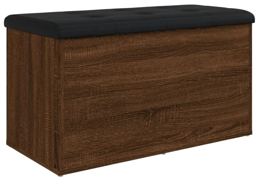 vidaXL Παγκάκι Αποθήκευσης Καπνιστή Δρυς 82x42x45 εκ. από Επεξ. Ξύλο