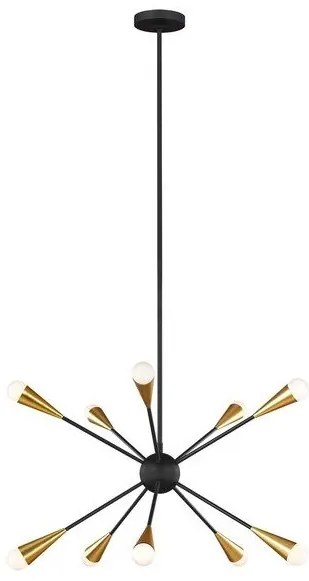 Πολυέλαιος Κρεμαστό Φωτιστικό LED 10xG9 3W IP20 3000K Jax Elstead Lighting FE-JAX10-MB Μαύρο
