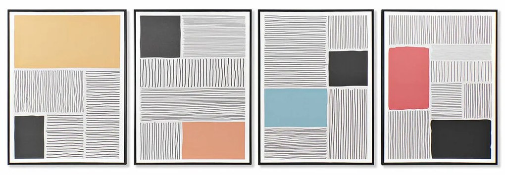 Καμβάς DKD Home Decor πολυστερίνη Καμβάς 60 x 3 x 80 cm (4 Τεμάχια)