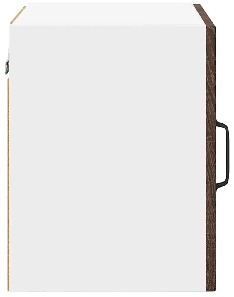 vidaXL Κρεμαστό ντουλάπι κουζίνας με ράφι Καφέ δρυς 40 x 31 x 40 εκ.