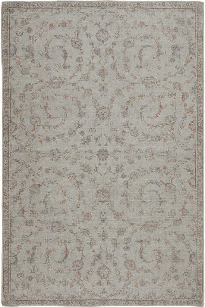 Χαλί Plumeria 5105-03 Grey-Orange Βιοκαρπέτ 80X220cm