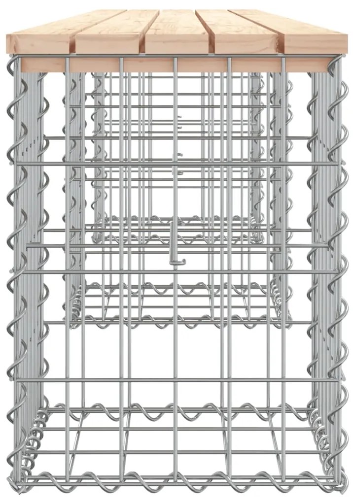 vidaXL Παγκάκι Κήπου Συρματοκιβώτιο 203x31x42εκ. από Μασίφ Ξύλο Πεύκου