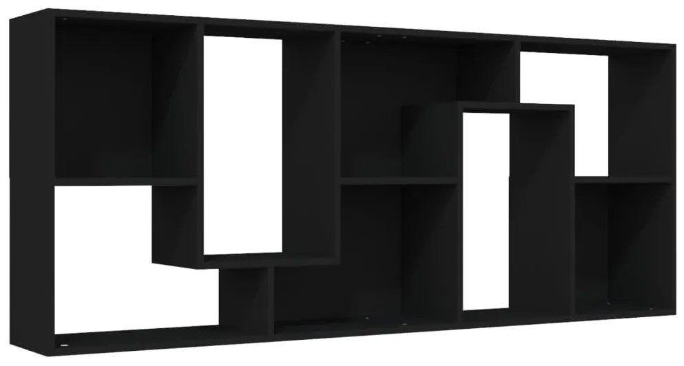 vidaXL Βιβλιοθήκη Μαύρη 67 x 24 x 161 εκ. από Επεξ. Ξύλο